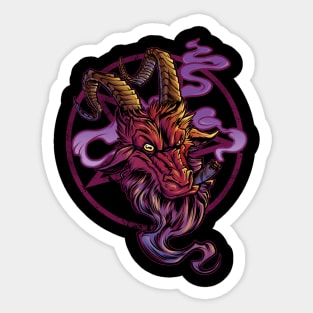 Smoking Devil Sticker